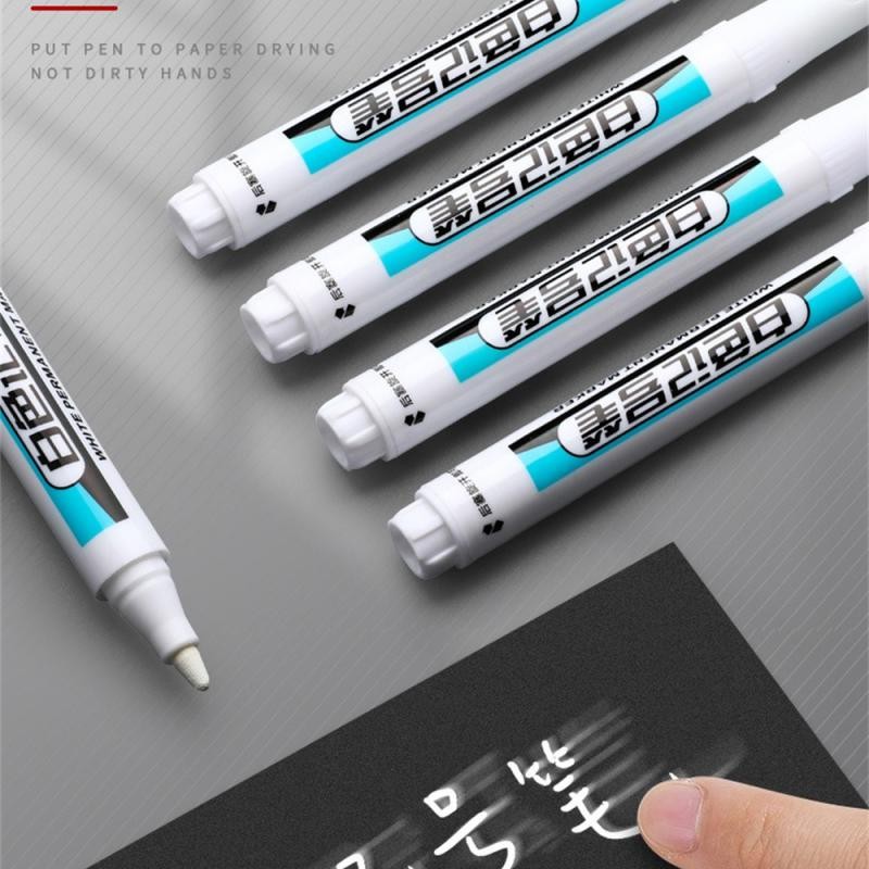 

White Marker Pen Alcohol Paint Oily Waterproof Tire Painting Graffiti Pens Permanent Gel Pen for Fabric Wood Leather Marker