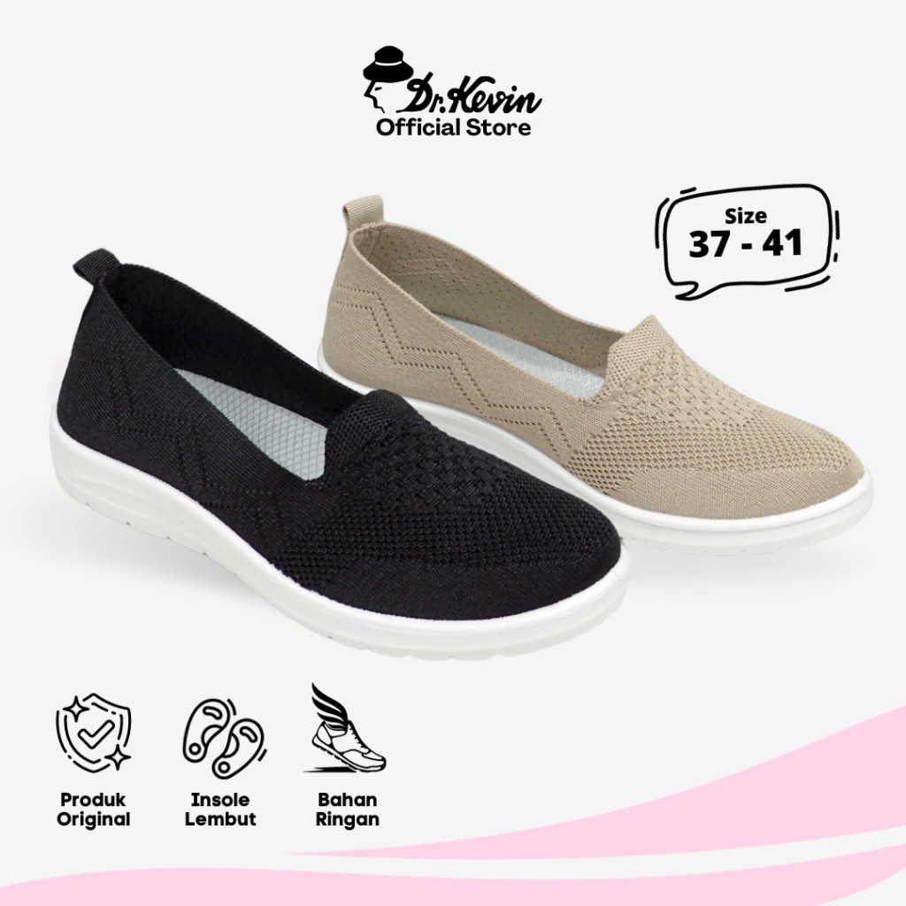 [NEW PRODUCT] Dr. Kevin Sepatu Sport Wanita Women Sneakers Flyknit Tali 589-057