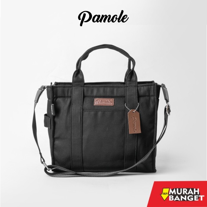 tas selempang wanita simple elegan Pamole - Tas Selempang Wanita Bahan Kanvas Premium - Sanori Serie