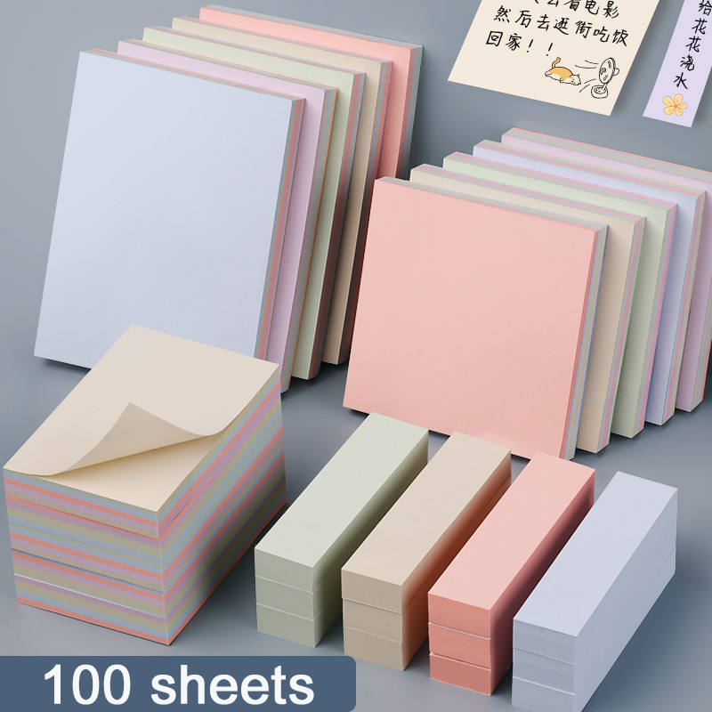

100 Sheets Paper Memo Pad Sticky Notes Bookmark Point Marker Sticker Office School Supplies Notebooks