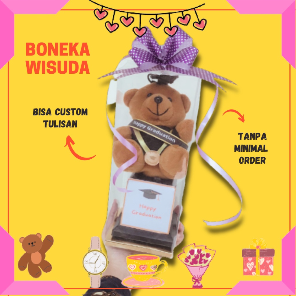 

HAMPERS BAYI ANAK MUDA REMAJA PACAR ISTRI BIKIN ROMANTIS ANNIVERSERY/ Kado Gift Wisuda Piala Boneka Mini 15 Cm Buket Graduation Cewek Lucu / ULTAH LAHIRAN WISUDA JADIAN