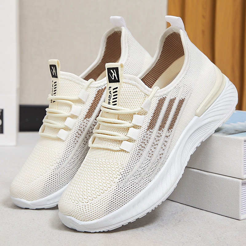 SIO (DEFECT) MM023 Sepatu Wanita Tanpa Tali Bahan Rajut Sneakers Cewek Import Sport Olahraga XGYD5