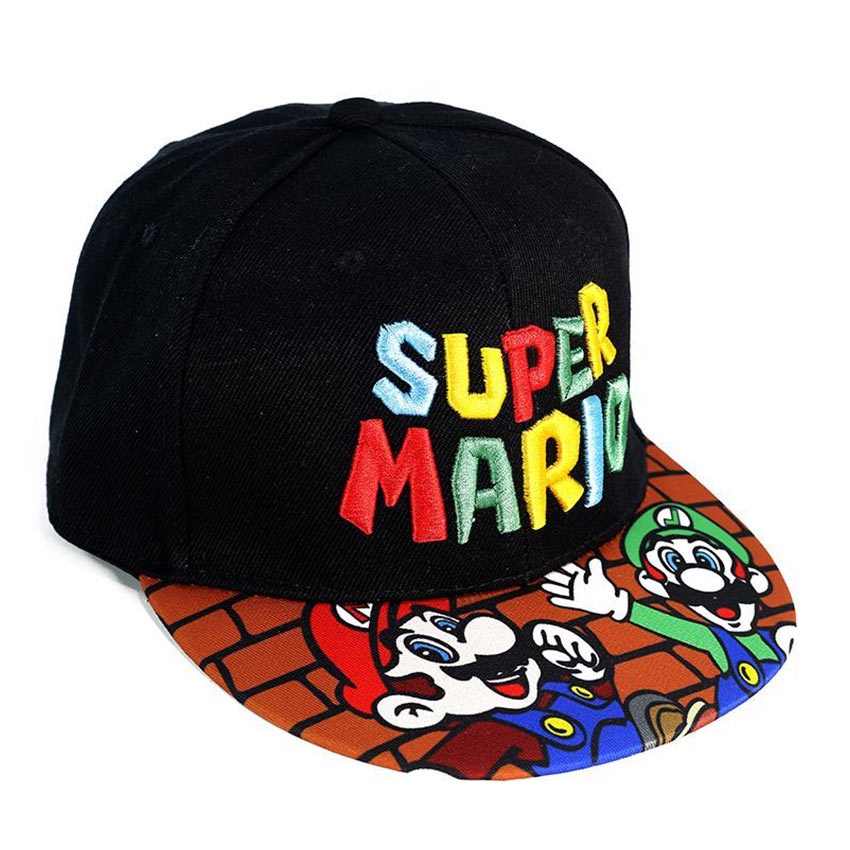 Topi Mario Bros Super Luigi Bros M L Letter Printed Cosplay Kartun Topi Baseball Untuk Anak Dewasa Hat