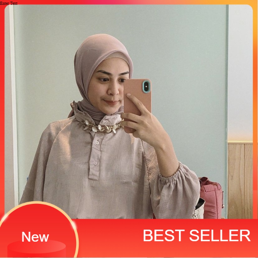 Bersama Semi/All Size/Alana Blouse Puffy Sleeve / Silky Blouse / Blouse Crinkle / Atasan Wanita / Bl