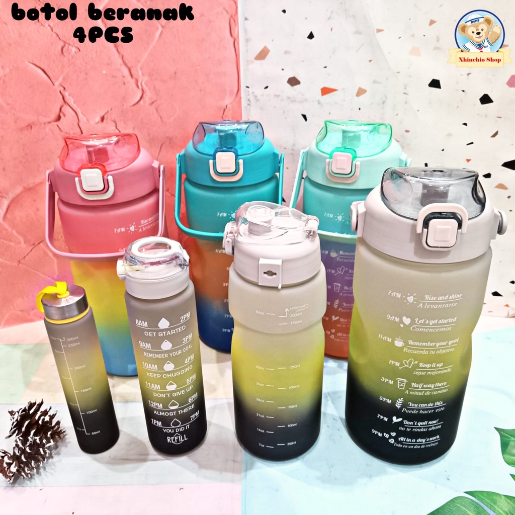 BOTOL VIRAL 4 IN 1/BOTOL GRADASI BERANAK 4 IN 1/BOTOL MINUM GRADASI BERANAK 4