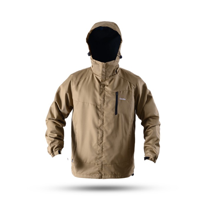 [Best Seller] SANDIER ID - Jaket Outdoor Hiking Windproof Jaket Outdoor Jaket Gunung - Camel, L