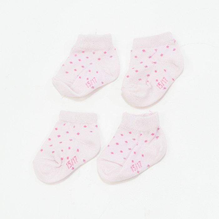 cribcot kaos kaki socks girl 15-17 - Baby Pink Glitter x2