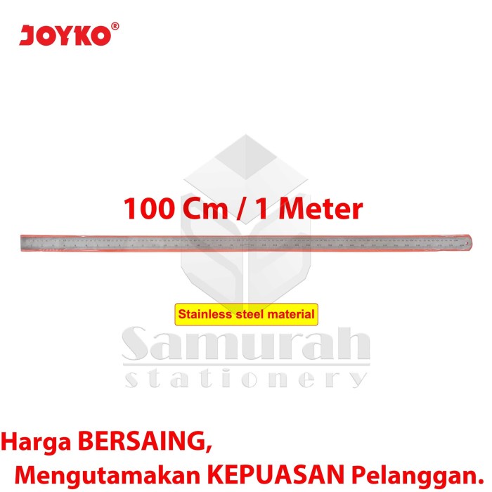 

Penggaris Besi Joyko 100 cm RL-ST100 / PCS / Ruller Stainless 1 Meter