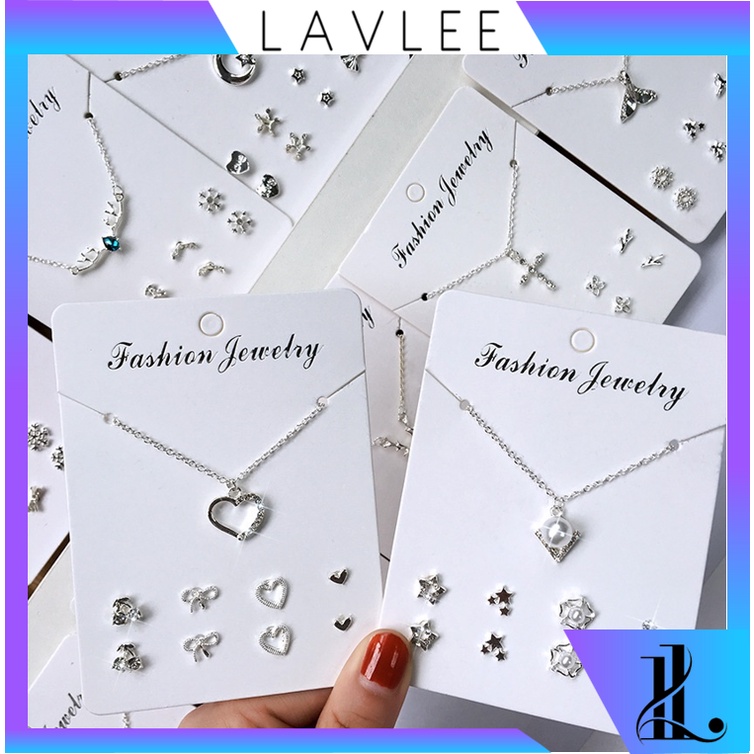 LAVLEE K5483 Kalung Anting Set / Kalung Anting Set Fashion Wanita Korea Aksesoris Murah / Aksesoris 