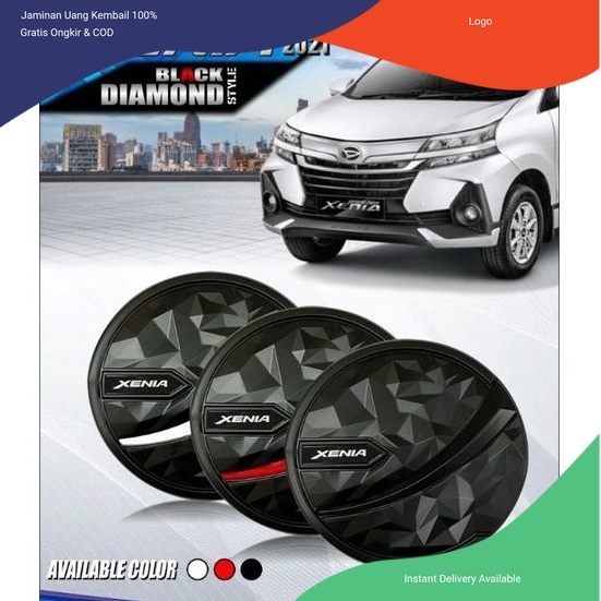 Tank cover diamond hitam doff Xenia 2022. Aksesoris mobil