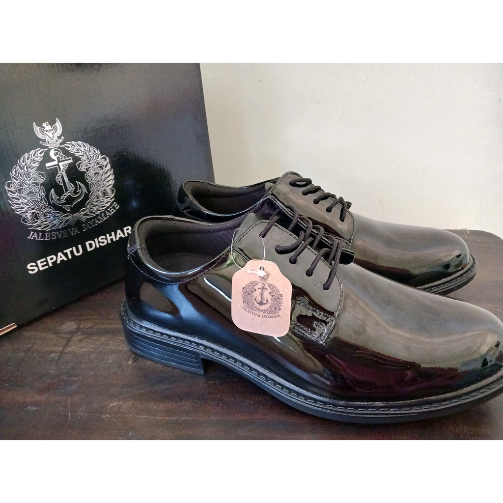Sepatu PDH TNI AL terbaru DISHAR Sepatu Pembagian Jatah TNI AL