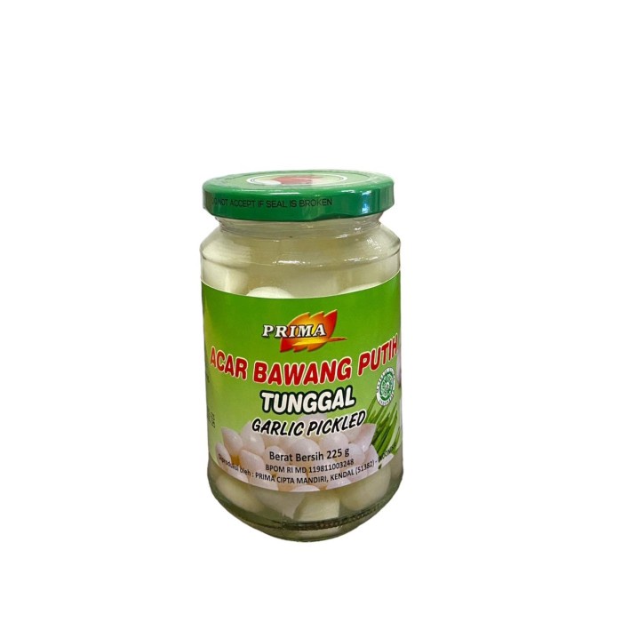 

PRIMA Acar Bawang Putih Tunggal [225 gr]- GARLIC PICKLED
