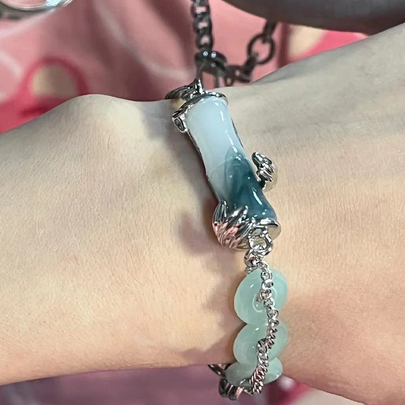 Gelang/Gelang/Tinta Bambu Bersama Gesper Perdamaian Gelang Cina Baru/Kalung Bambu Etnis/