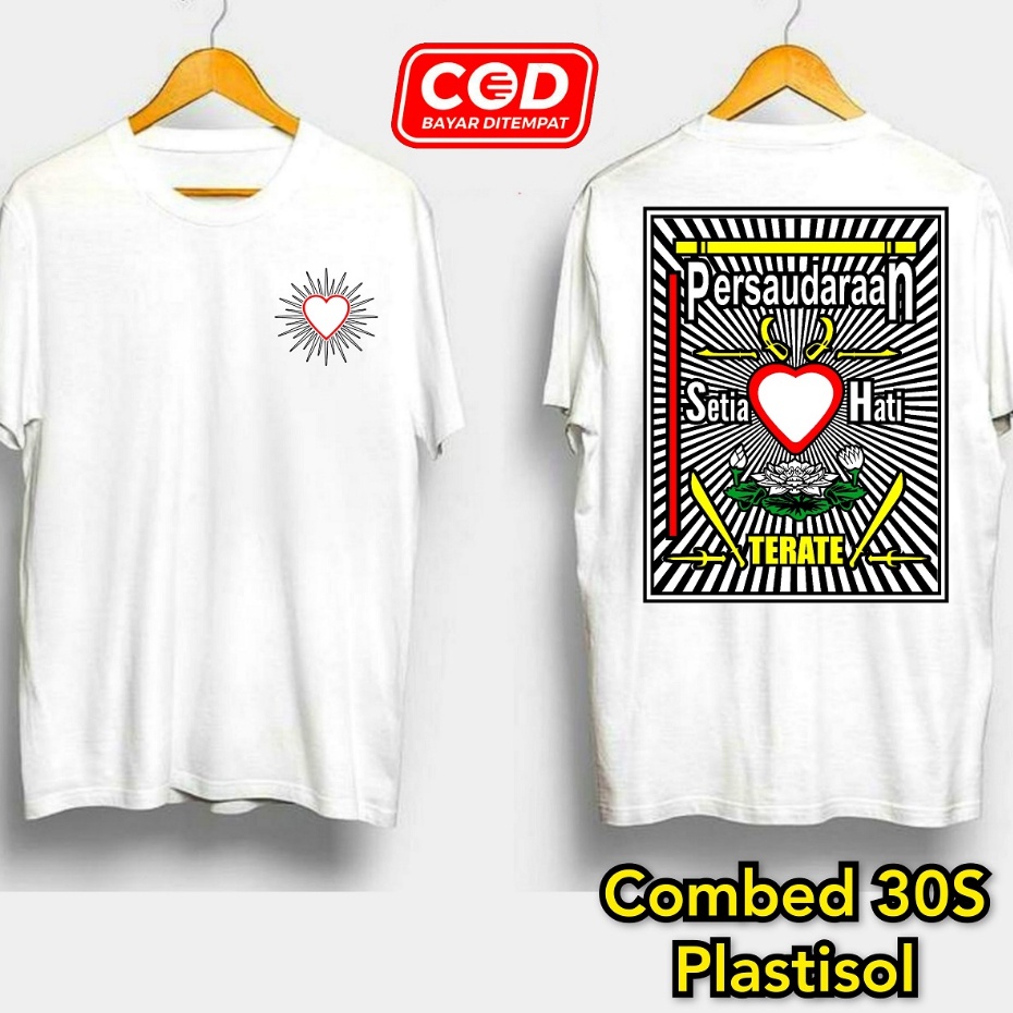 Kaos PSHT Sh Terate Lambang Warna Putih Simpel Distro Terbaru PSHT