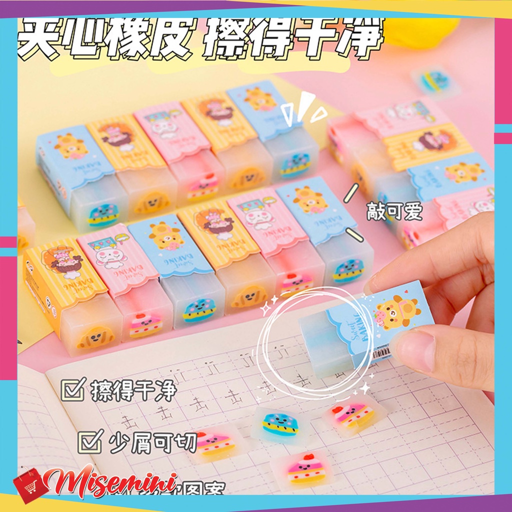 

Ⓜ️Ⓜ️️Penghapus Pensil Karet Sekolah Motif Love Bahan Import Lucu COD