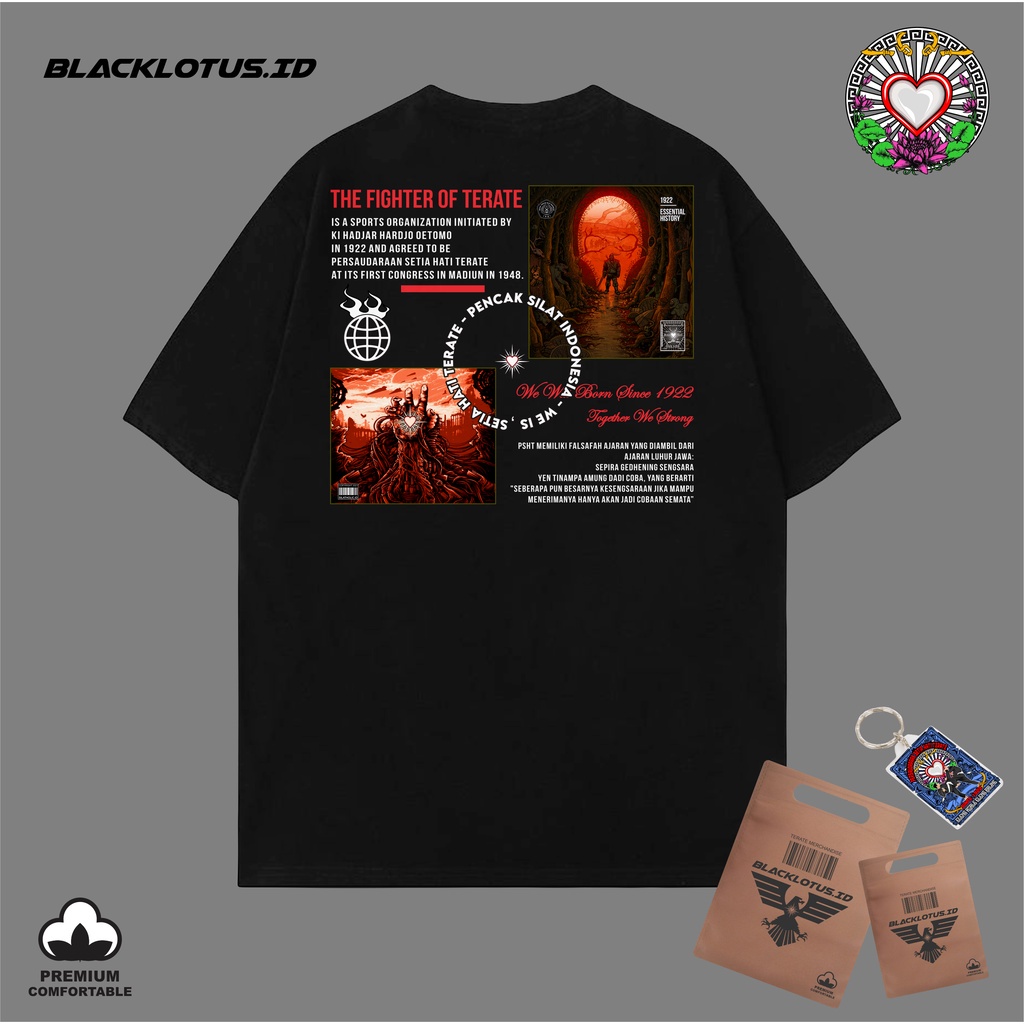 Kaos Terate FIGHTER 1922 Kaos Setia Hati terate Plastisol Katun Premium Asli Kaos Raja Tega Temu Ros