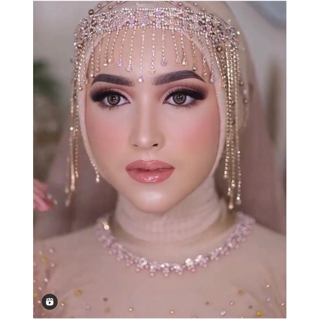 aksesoris hijab pengantin  mahkota hijab pengantin hiasan kerudung pengantin mahkota cleopatra