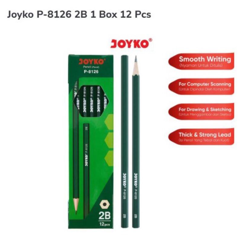 

Pensil 2B Joyko Hijau P-8126 ( 1pak/12pcs )