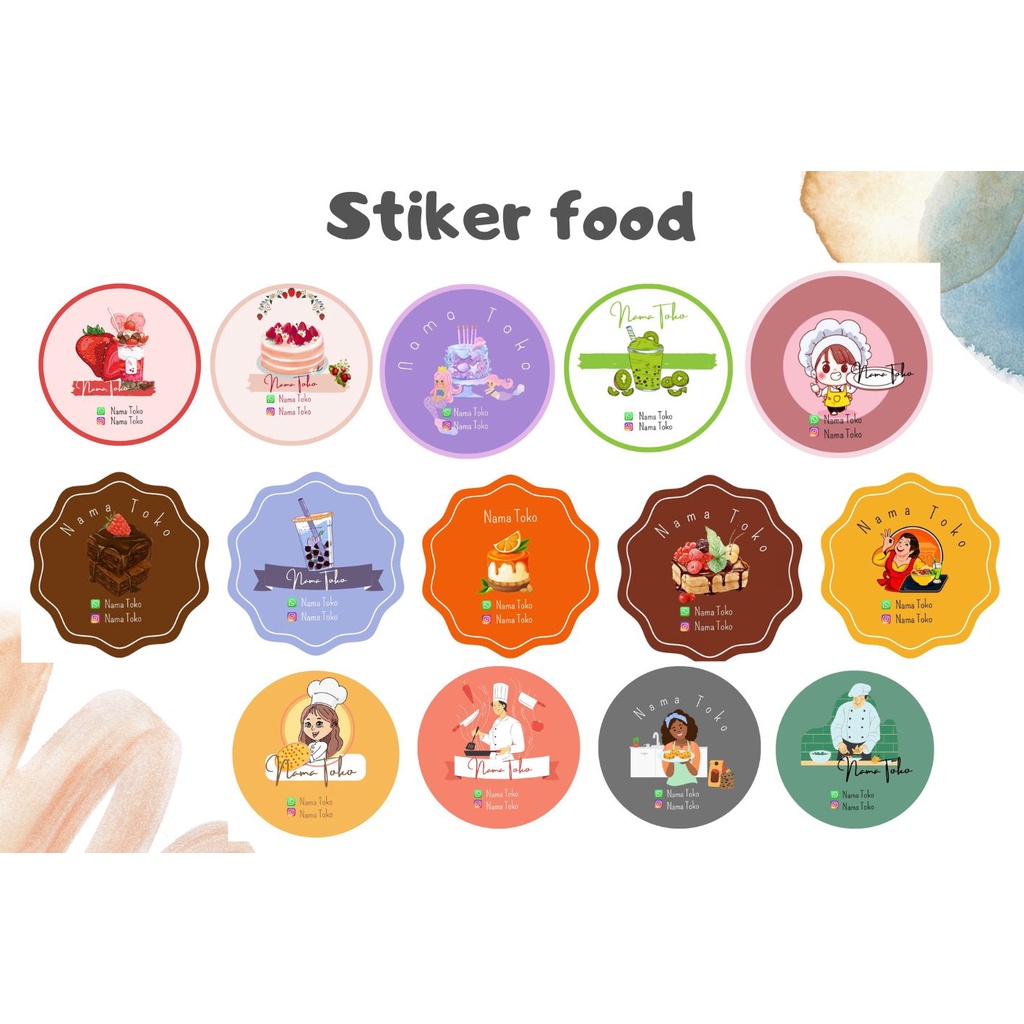 

stiker produk makanan isi 50 pcs anti air-label produk-stikercustom