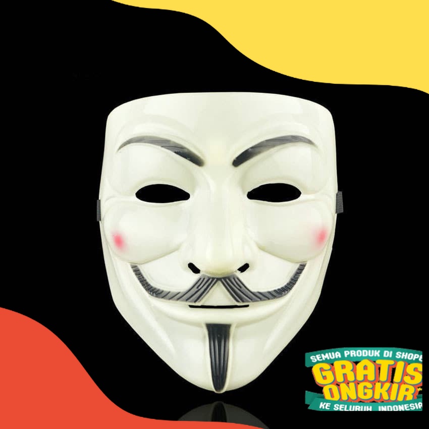 Vendetta Mask Topeng Vendeta Topeng Halloween Anonymous Topeng Seram/ paling seram