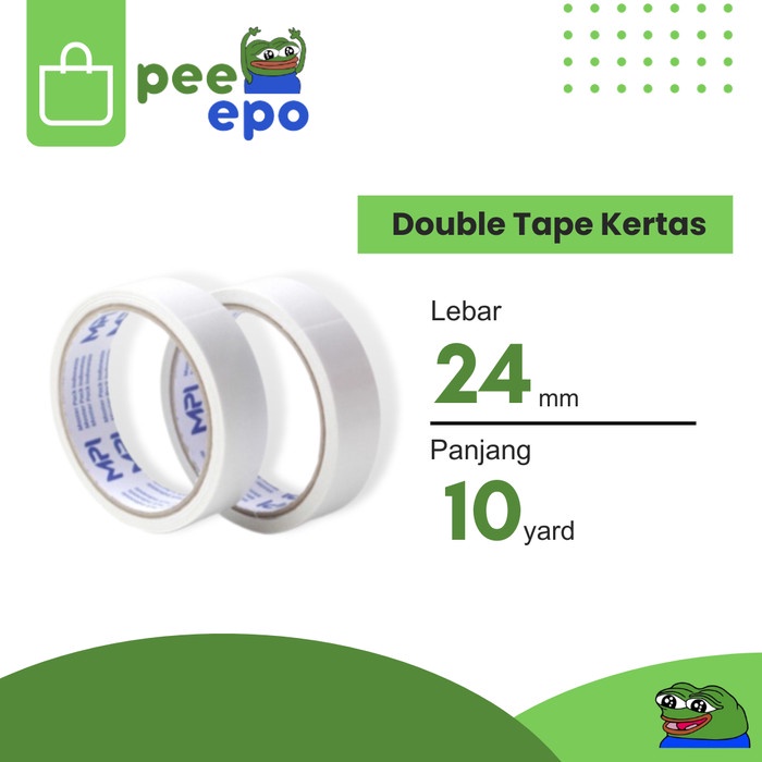 

Double Tape Kertas 24 mm 1 Inch Merk Master Pack Indonesia