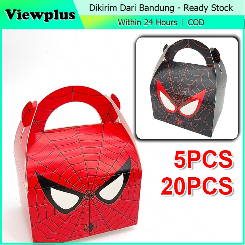 

20Pcs Kotak/Box Permen Souvenir Desain Super Hero Spiderman Untuk Kotak Permen Bingkisan | Goodie Box | Kotak Kado Dekorasi Kue Ulang Tahun Anak