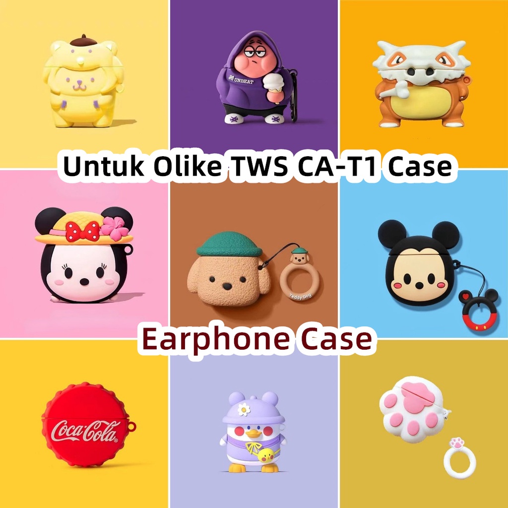 【inovasi】Untuk Olike TWS CA-T1 Case Trendi Kartun Soft Silicone Earphone Case Cover NO.1