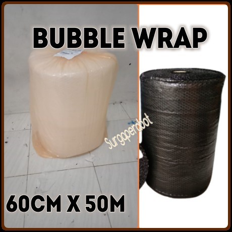 

Bubble wrap Bening - Hitam 60cmx50m buble warp murah bable 1/2 roll - ==BENING
