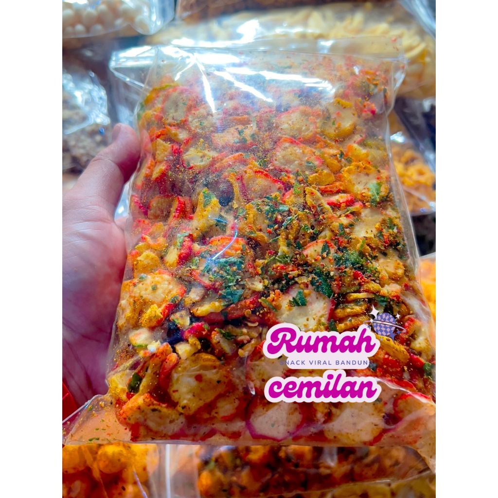 

500 gr SEBRING Seblak kering Daun jeruk / Seblak kemplang / seblak bawang xtra daun jeruk RUMAH CEMILAN