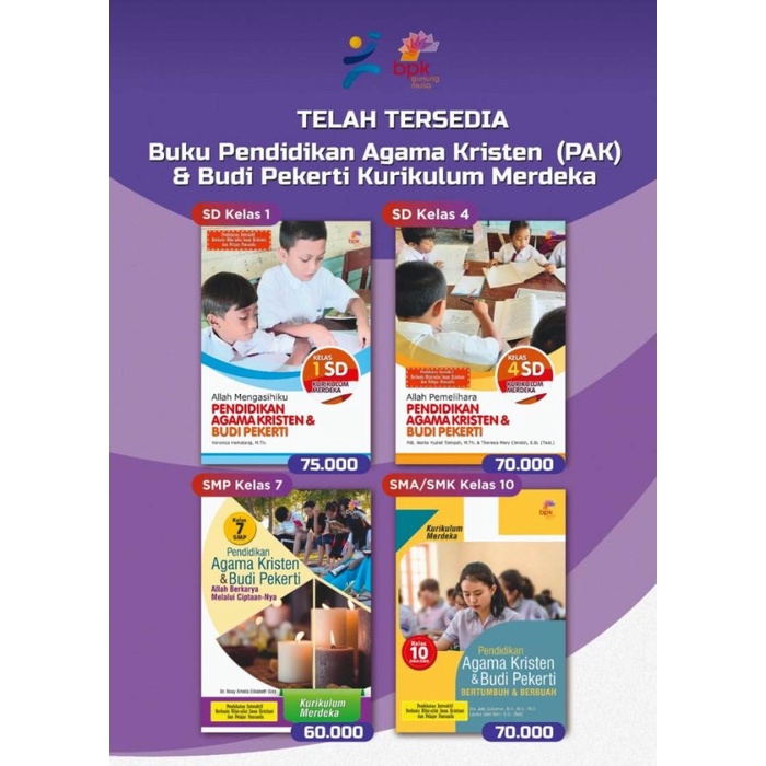 Terlaris ✨ - Buku AGAMA KRISTEN Kelas 7 Kurikulum Merdeka BPK Gunung Mulia