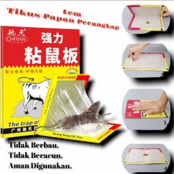 ATS LEM PERANGKAP TIKUS PAPAN GAMBAR GAJAK JEBAKAN RAT STICKY MOUSE BOARD SUPER LENGKET