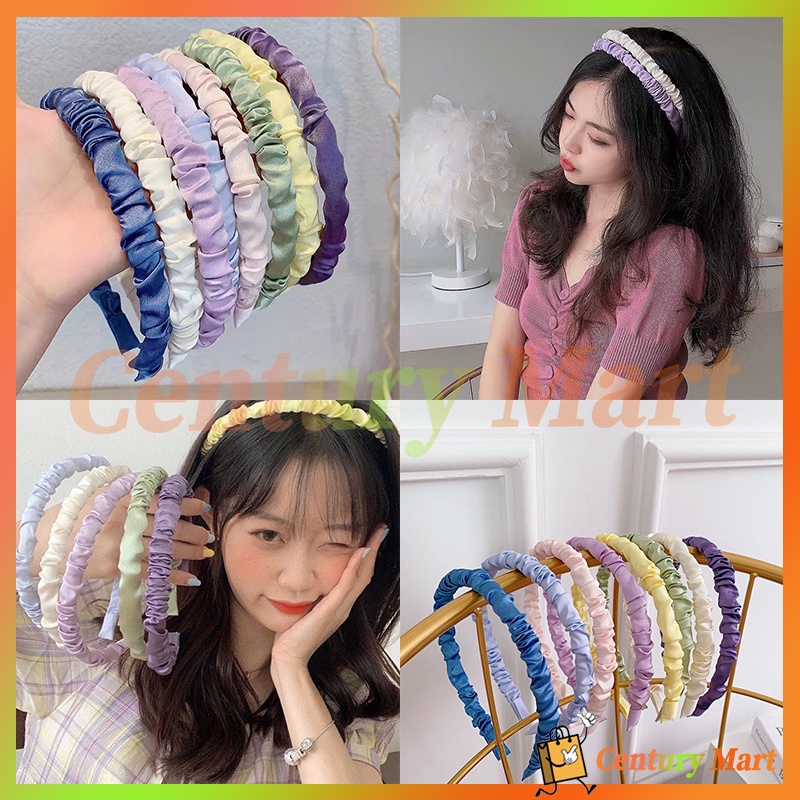 Bando Scrunchie korea /Bando Kerut Scrunchie Satin /Bando Korea Kerut /Bando Scrunchie Satin