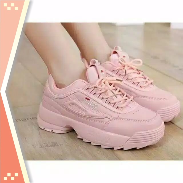 Sneakers Import Wanita Kekinian Murah branded terbaru - Sepatu Sneakers Wanita_fila Dewasa Terbaru B