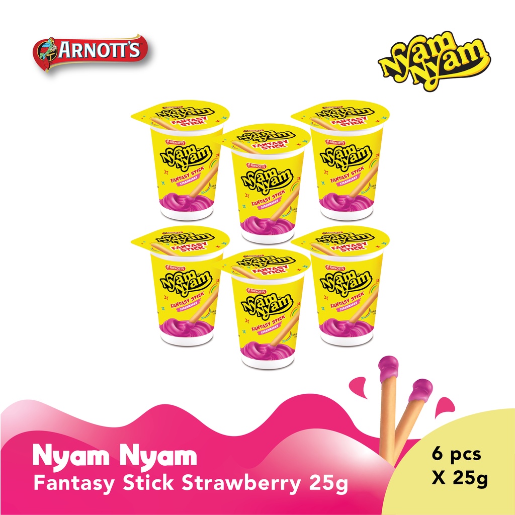 

Arnott's Nyam-Nyam Fantasy Stick Strawberry 25 gr x 6