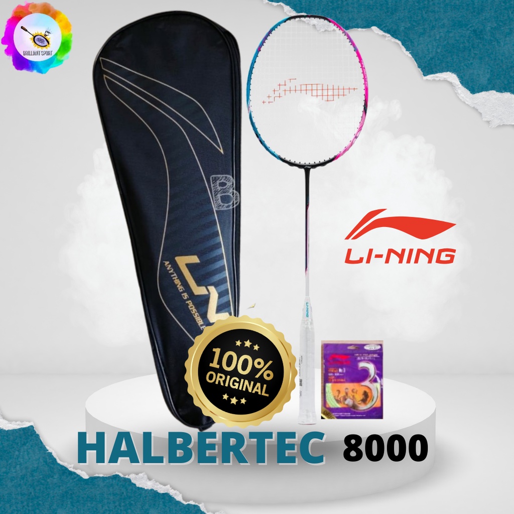 RAKET BADMINTON LINING HALBERTEC 8000 ORIGINAL