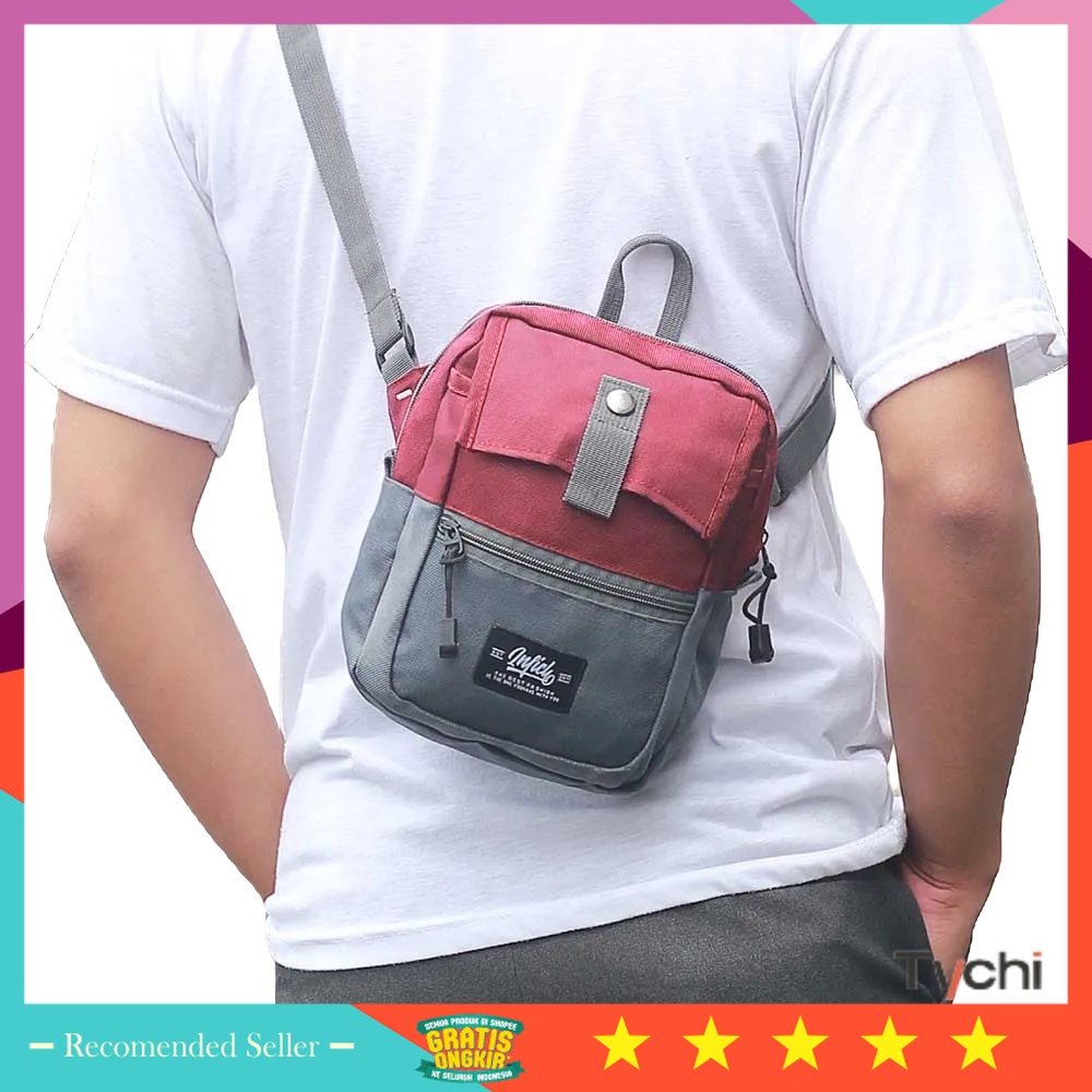 Tas Pria keren Casual BRanded Premium Murah Original kuat - Tas Selempang Slingbag Casual Kecil Tren