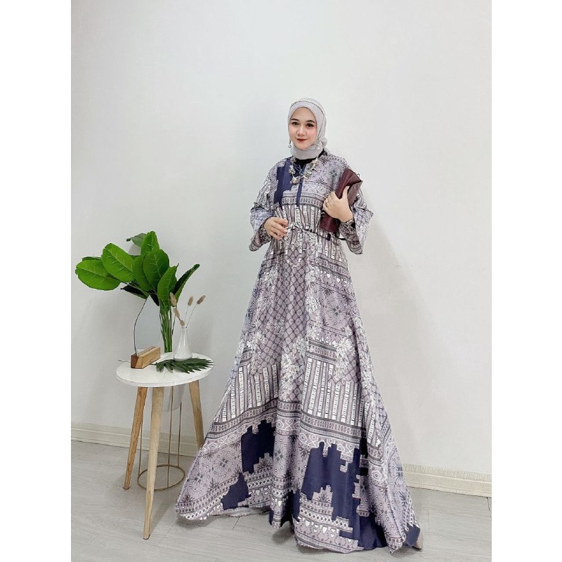 Jhoin Fashion - Dress Gamis Maxmara Silk Premium Motif Laudya