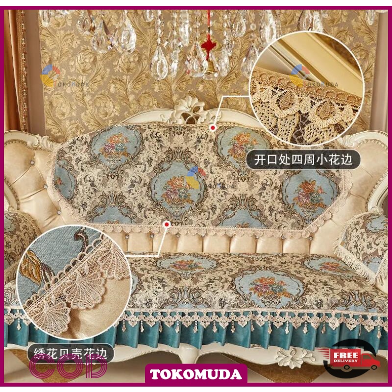 TOKOMUDA Cover Sofa mewah Universal cover Sofa anti selipSarung Sofa batik Mewah sudut sofa jaguar