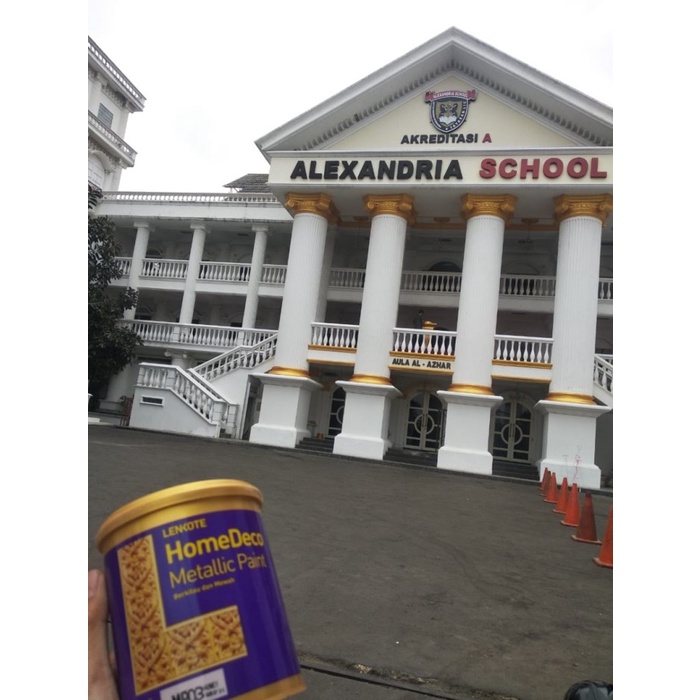 LENKOTE HOMEDECO Cat Emas Tembaga Silver Tembok Besi Tempa Mettalic