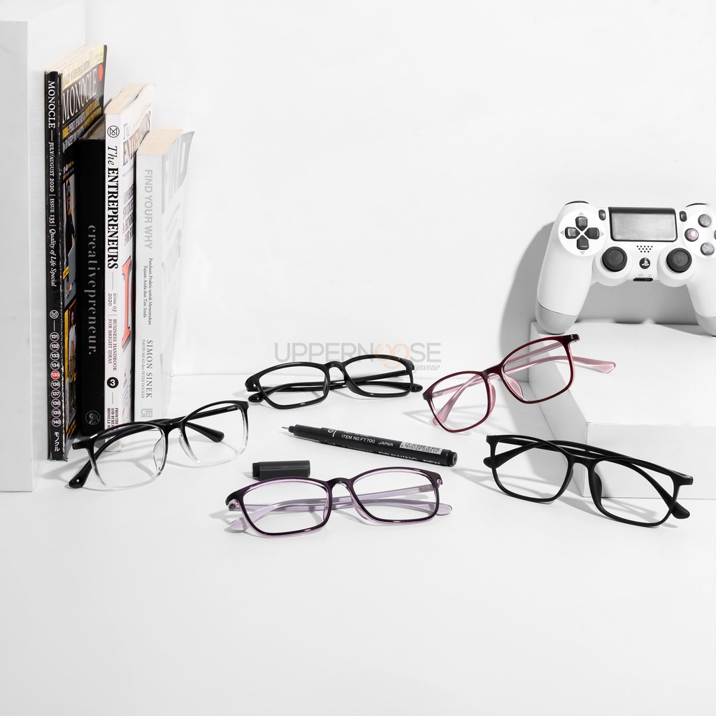 Uppernoose Midway - Frame Kacamata Elastis Lentur Kotak Kecil Korea Pria Wanita