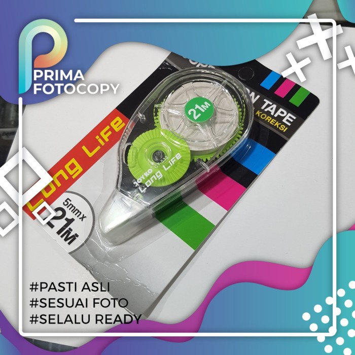 

Joyko Correction Tape 24m Besar Long Life | Satuan Eceran| Tip X Label