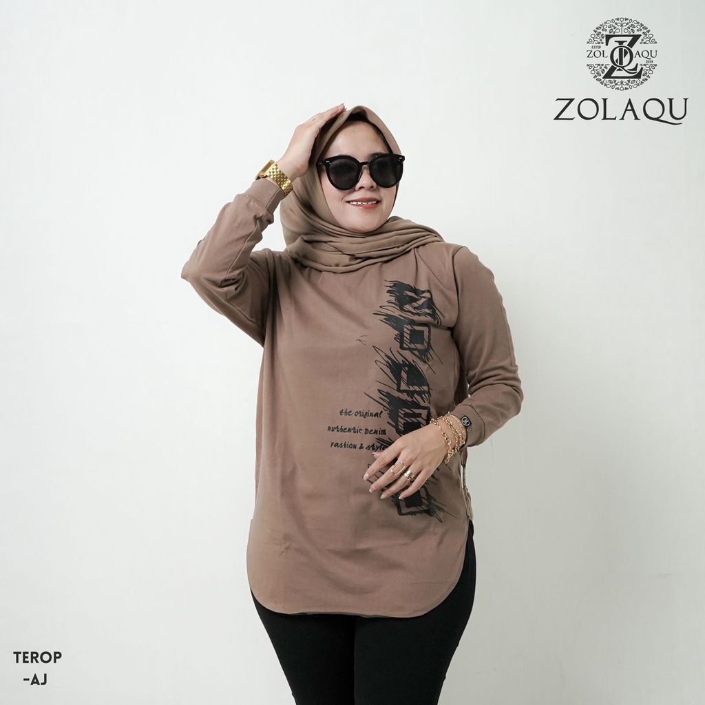 Kaos Zolaqu Terop Lengan Tangan Panjang  Kaos Zolaqu Oval  Kaos Zolaqu Semi Tunik  Atasan Kaos Zolaq