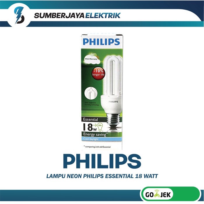 Lampu neon jari Philips philip Essential 18W 18 watt cahaya putih
