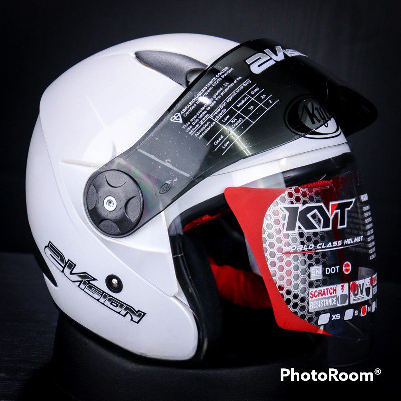 HELM KYT 2 VISION BLACK DOFF ORIGINAL 100%