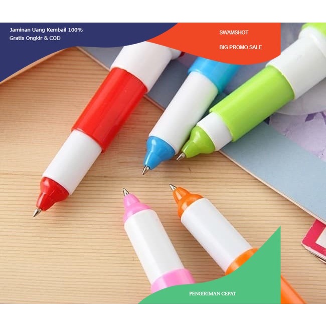 

Pulpen Capsul Mini Pen Colorful Pena Bolpoin Kapsul Bolpen Capsule
