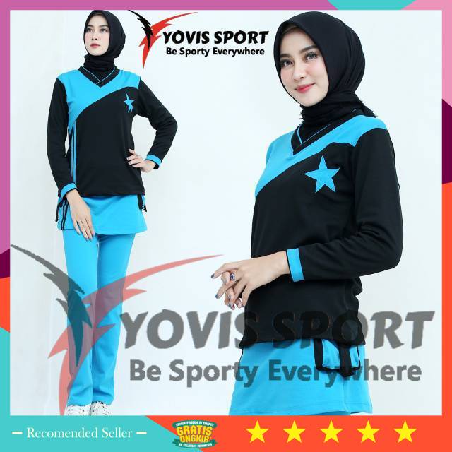 ⭐⭐⭐⭐⭐ Set Wanita Hijab Kekinian SPort Olahraga Murah Modern / Stelan senam wanita / stelan wanita mu