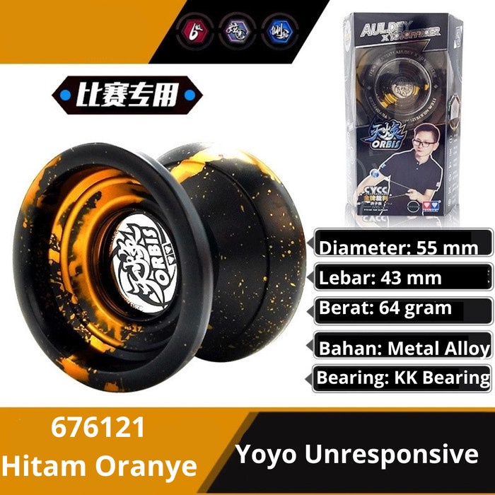 ✨LARIS✨ -Yoyo Blazing Teens Orbis Auldey X YoyoOfficer Unresponsive Yoyo - UNGU SILVER