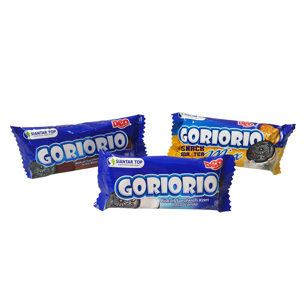 

Goriorio Biskuit Sandwich Renceng - Netto 20 bks x 14 gr - PROMO