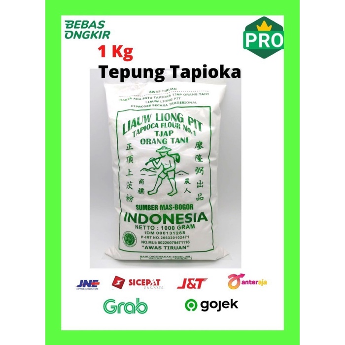 

[Big Sale] Tepung Tapioka Liaw Liong Pit cap orang tani 1 kg / Sagu Tani