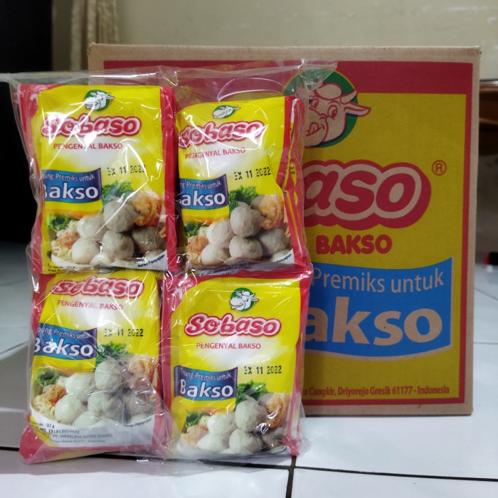 

[Big Sale] Sobaso Tepung Pengenyal Bakso 32gr (1 Dus)